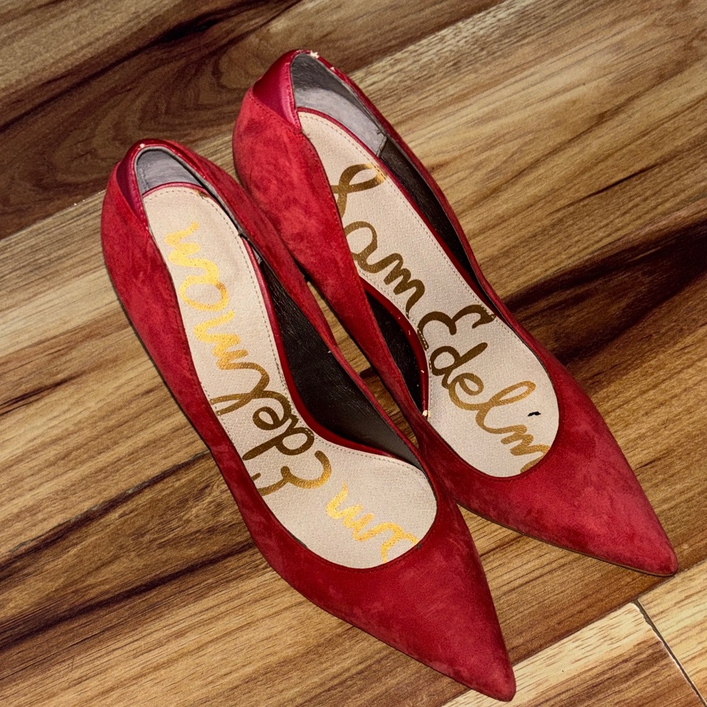 Sam Edelman Red Suede Heels